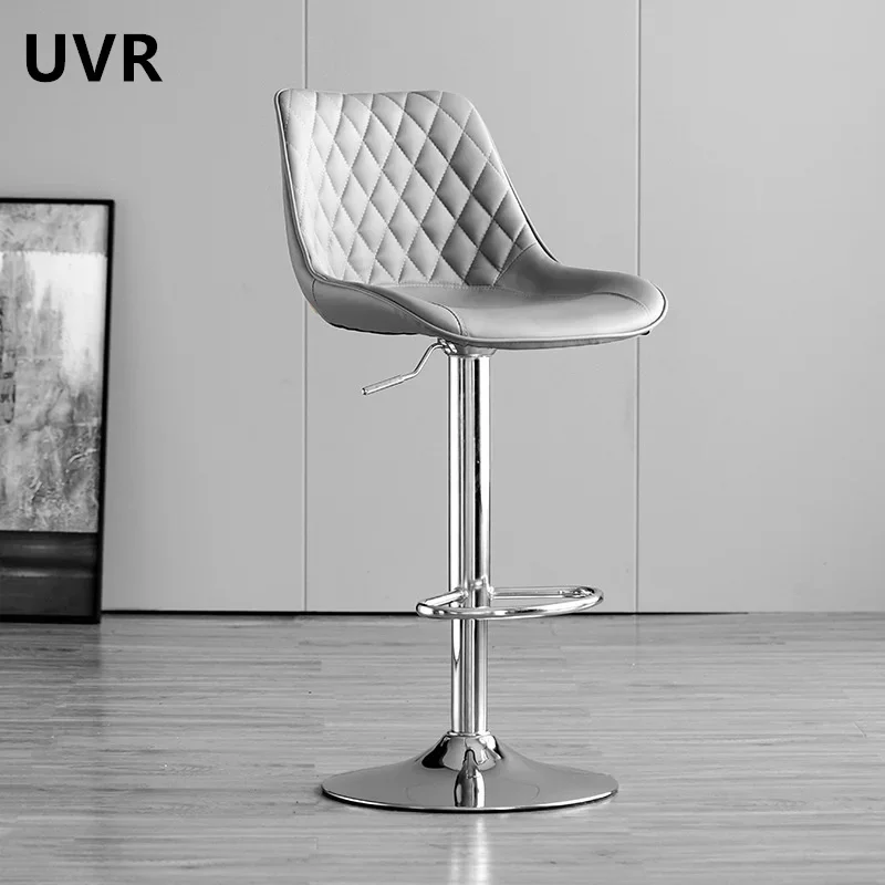 UVR Light Luxury Bar Stools for Home Use High Stools Front Desk Cashier Bar Stool Makeup Backrest Chair Bar Lift Bar Stools