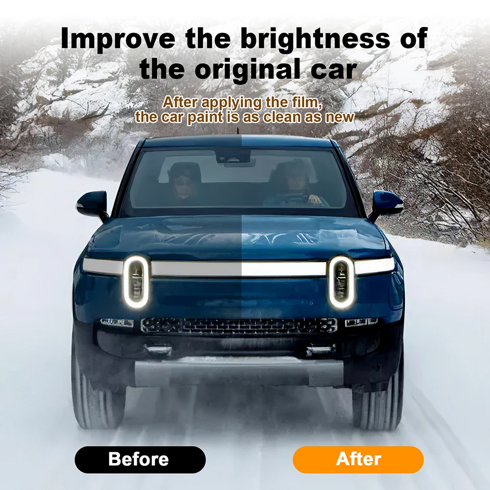 PPF pellicola antigraffio per la protezione della vernice del faro originale per Rivian R1T 2021 2022 2023 Tpu accessori per pellicole trasparenti