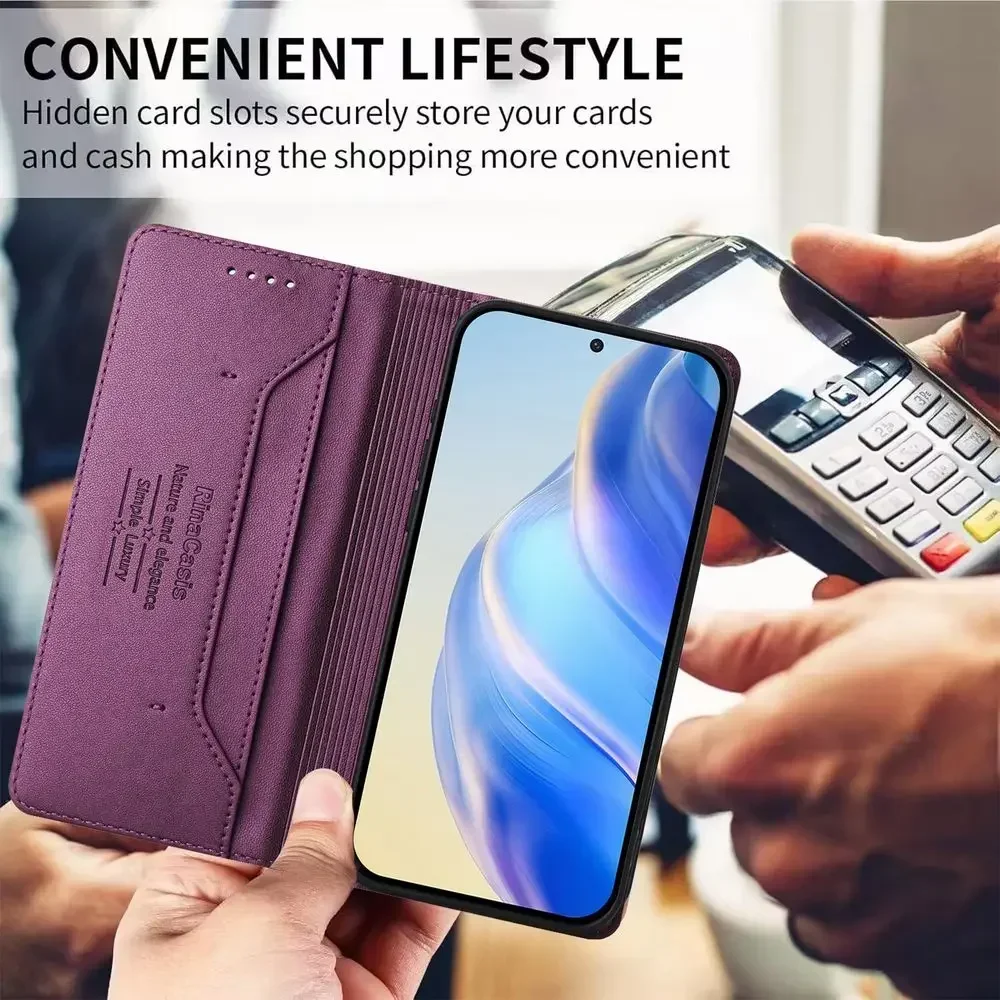 Cartera con ranura para tarjetas Kickstand Funda de cuero con tapa magnética para OPPO A5 Pro 5G A16 A97 A96 A73 A36 A3X A79 A58 A38 A18 A98 A17A15