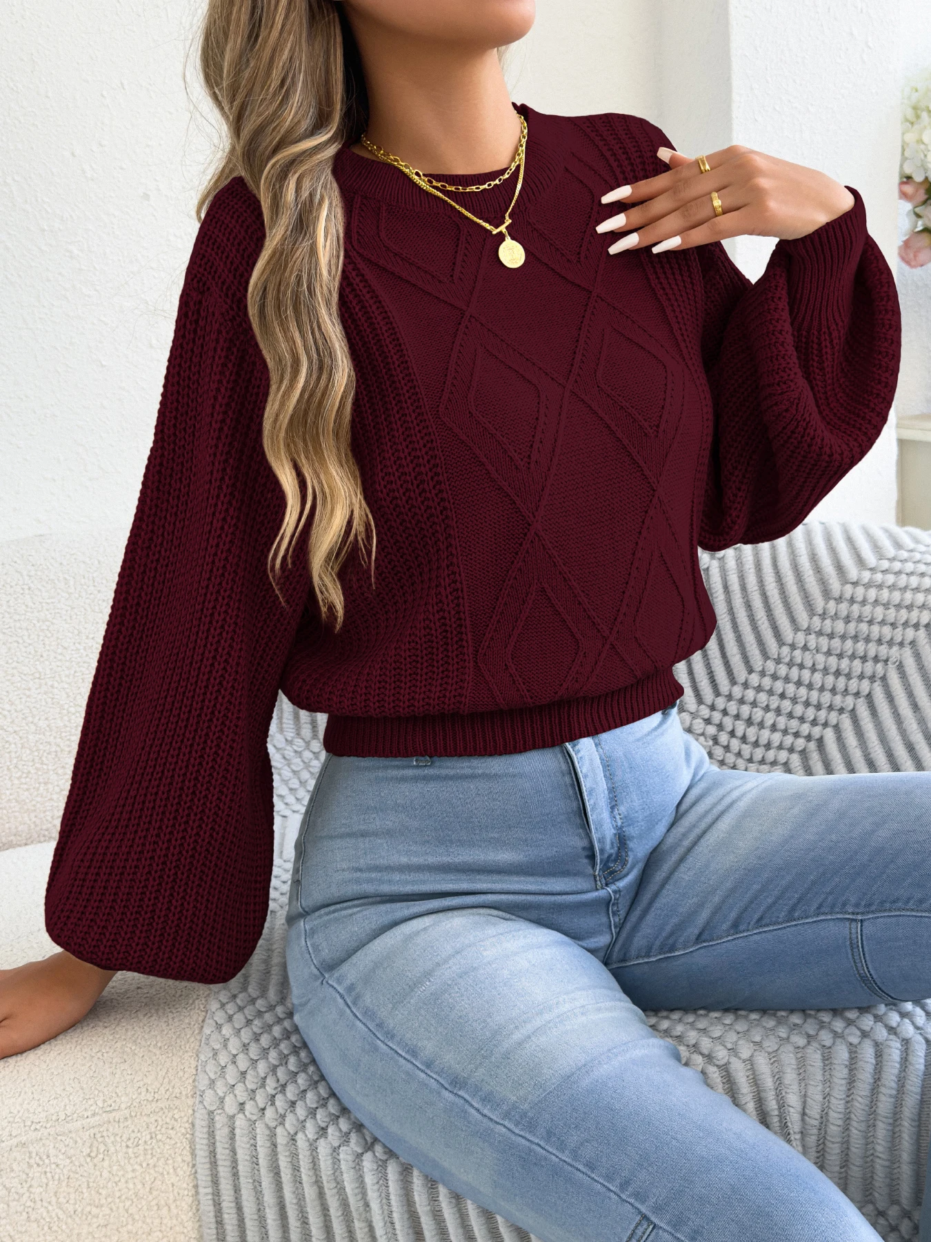 Thumbnail 4 - #30 New Cropped Knit Sweaters Arrivals