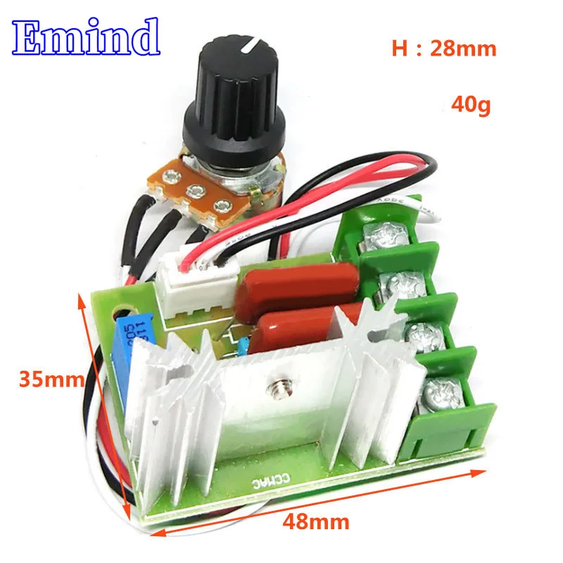 2/5/10/20/50Pcs External Knob 2000W SCR AC Voltage Regulator High Power Electronic Governor Dimming Temperature Regulation