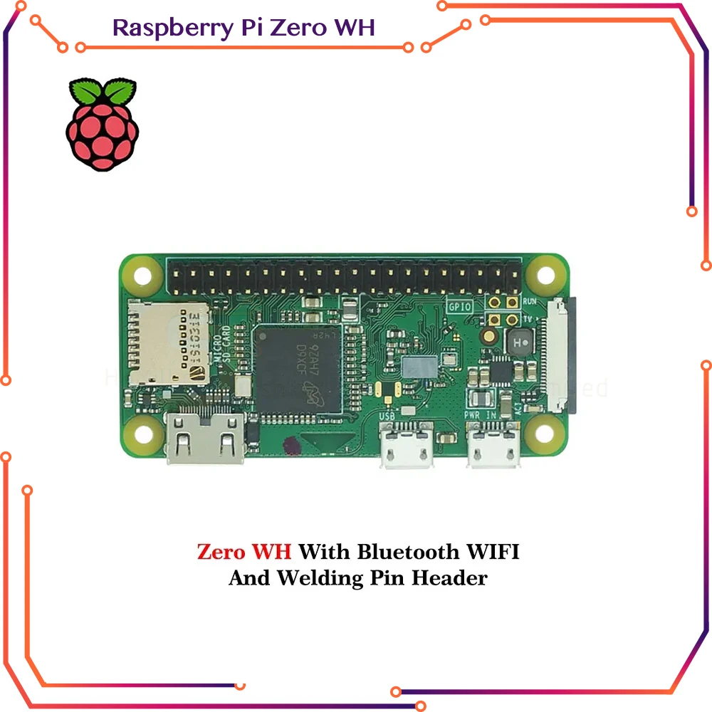 Raspberry Pi Zero 2W / W / WH /2WH WIFI Bluetooth Board with 1GHz CPU 512MB RAM Raspberry Pi Zero Version 1.3