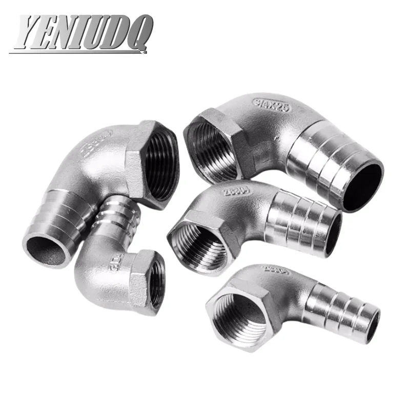 Złączka kolankowa 1/8 "1/4" 3/8 "1/2" BSP gwint żeński na Barb złączki redukcyjne ogon węża wiele rozmiarów stal nierdzewna 304 — zdjęcie 4