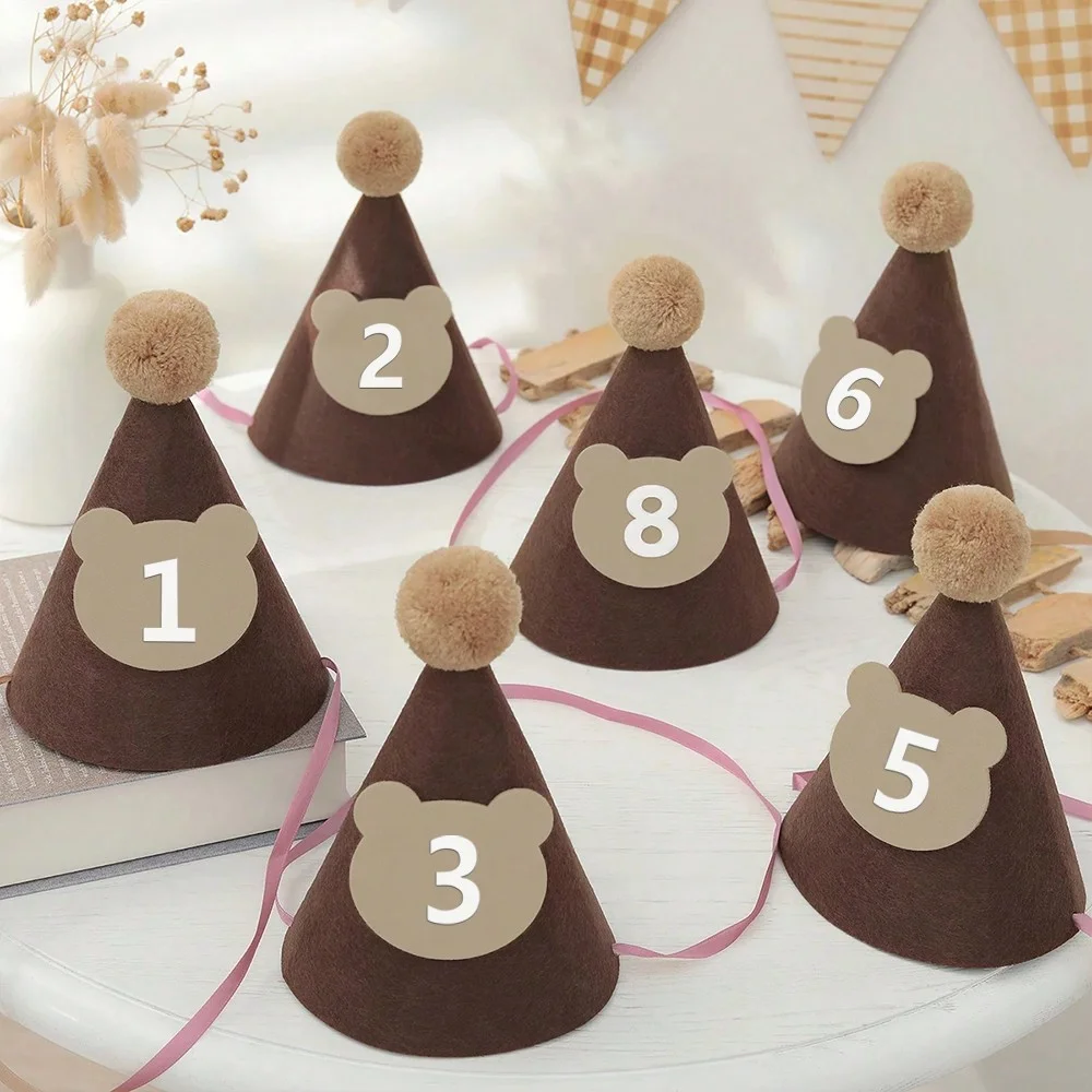 1pc Coffee Brown Teddy Bear Number Heart Balloon set kid Birthday Party Decoration Baby Shower wedding Valentine's Day decor