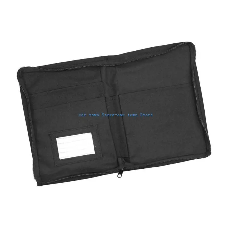 

RXJE Small Car Glove Box Document Holder with Secure Zippers & Multiple Storage Compartments Vehicle Registration Holder