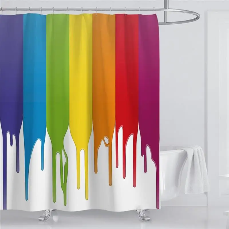 Shower Curtain Rainbow Stripe: 71\