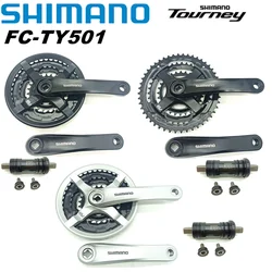 Shimano Tourney MTB Cranset FC-TY501 42-34-24T Square Hole Crankset 3x6/7/8 Speed 18/21/24s Bike Crankset UN101