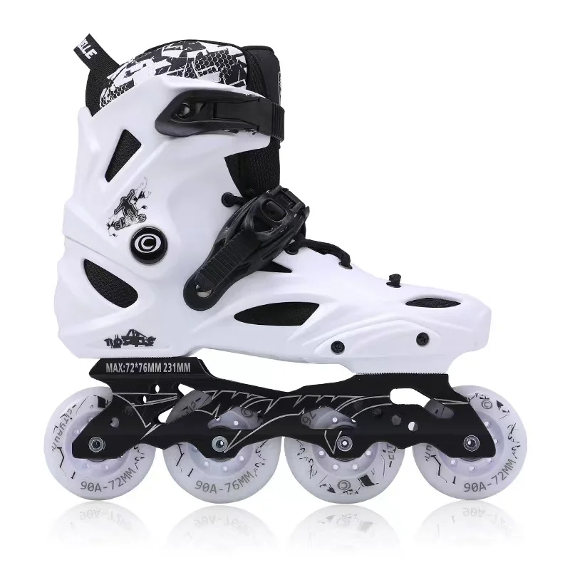 Sapatos de patinação freestyle personalizados para meninos e adultos, patins slalom, sapatos de skate inline, atacado