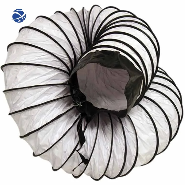 yyhc800mm Spiral White Fabric Air Hose High Temperature Flexible Air Duct For Underground