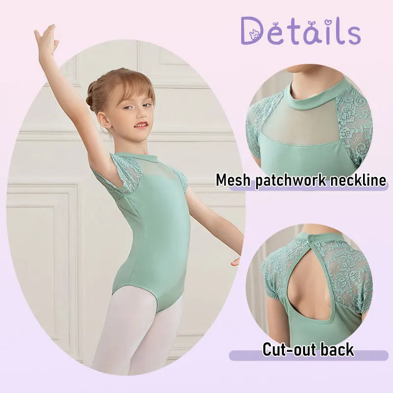 SWDZM Girls Gymnastics Leotard Ballet Leotards Clothes Dance Wear Bodysuits Toddler Dance Leotards Cotton Bodysuit for Dancing