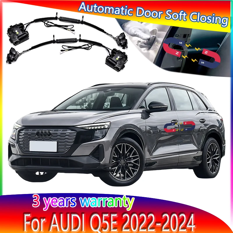 Car Soft Close Door Latch Pass Lock Actuator Electric Absorption Suction Silence Closer For Audi Q5E 2022-2024 Car Accessories