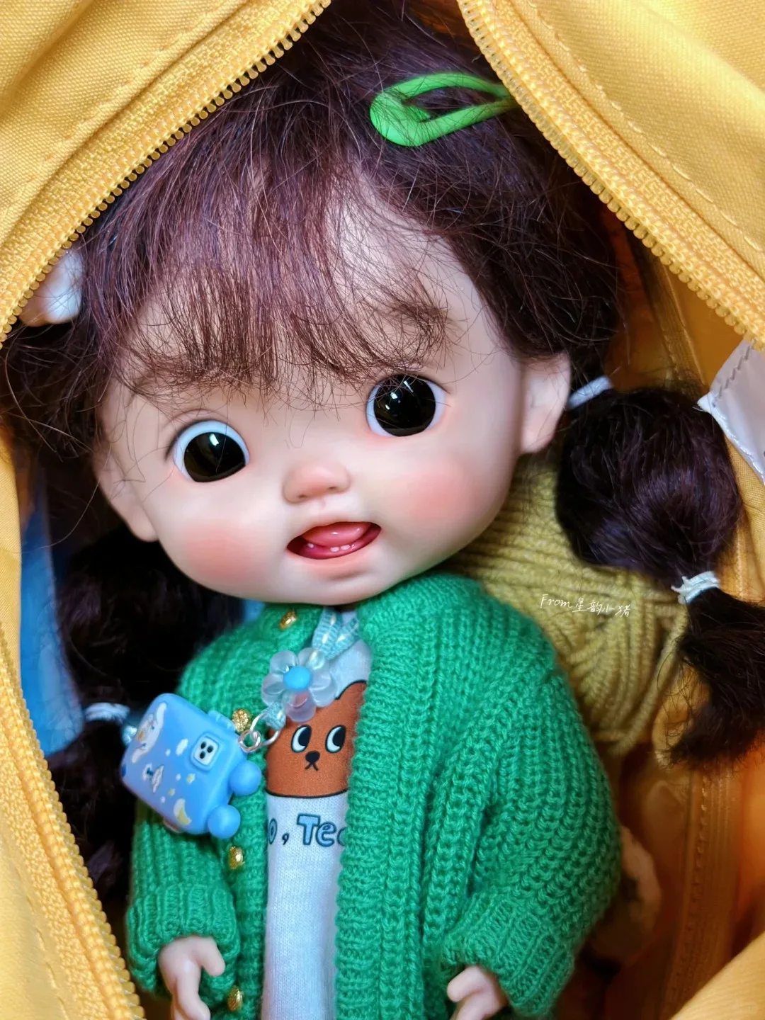 Custom new Qbaby 1/6 bjd doll nuonuo 3 Tongue Girl Makeup is optional for high quality Spot free shipping