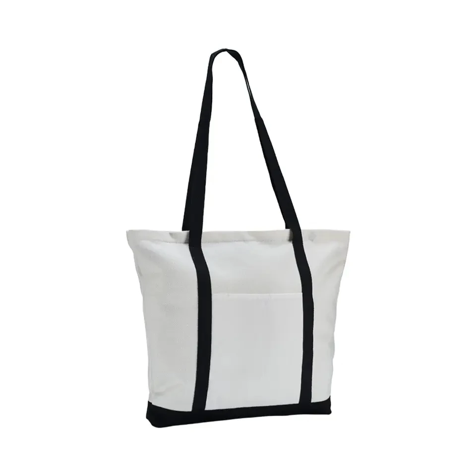 Larger Capacity Tote Bag Sublimation Blank Reusable Natural Tote Bag Linen Cotton Tote Shopping Bag For Women Girls