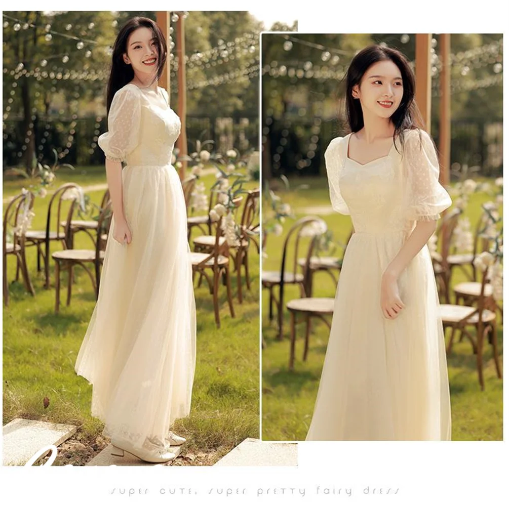 

Cenove A-Line Square Collar Neckline Prom Dress Ankle -Length With Half Sleeves Evening Summer Party Dress For Women2023