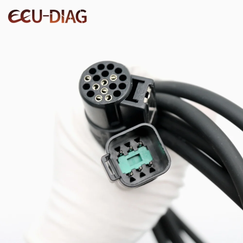 

6-контактный прямоугольный разъем, диагностический жгут для Doosan Hyundai ECU ECM, сверхмощный интерфейс, вилочный погрузчик, экскаватор-погрузчик