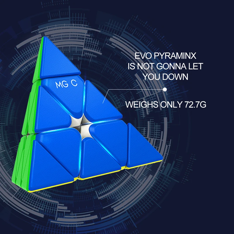 Yongjun MGC EVO Magnetic PYRAMID 3X3 Educational Toys Gaming Cube Speed Magic Cubes For Competition