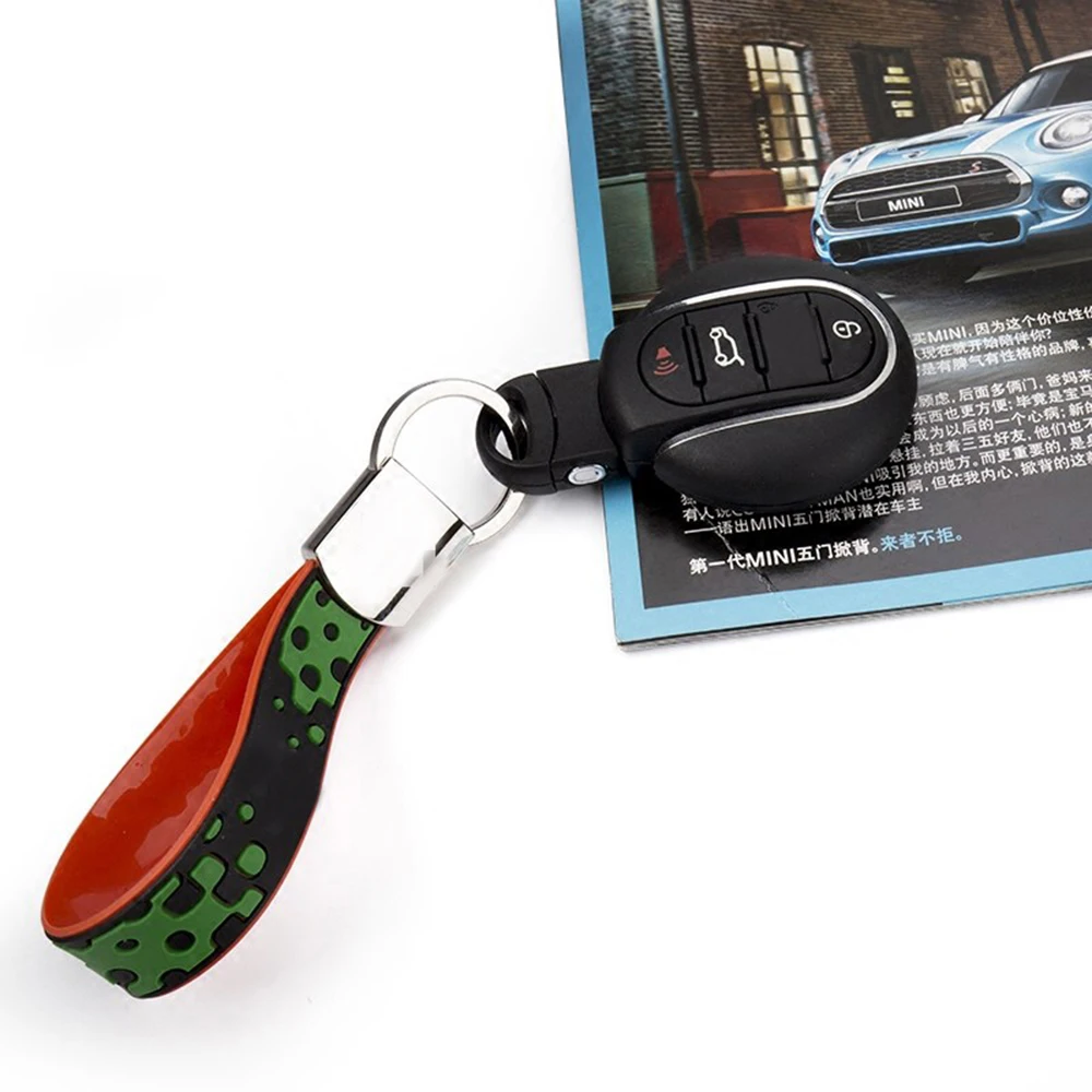 Union Jack Car Fob Key Ring Pendant Keychain Holder Accessories For Mini Cooper JCW One F54 F55 F56 F60 R55 R56 R60 Countryman