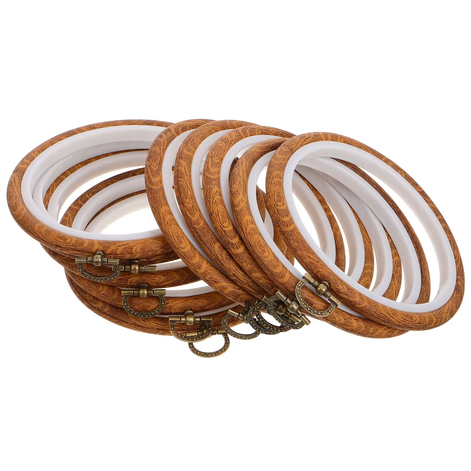 10Pcs Embroidery Hoops Cross Stitch Round Frames Portable DIY Handicraft Circles for Gift Making Craft Display Needlework view 3
