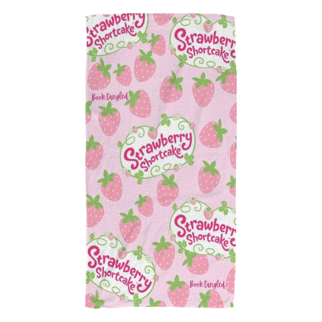 Strawberry Shortcake  Beach Towel  Poncho Bathing Towels Cover-ups Quick Dry Sand Free Yoga Spa Gym Pool