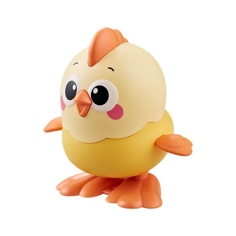 Nuovo cartone animato in movimento per bambini che salta piccolo pollo giallo giocattolo a carica per neonati, pollo giocattolo a carica, divertente piccolo animale a carica realistico che può spostare, correre e imparare a gattonare per bambini da 1 a 2 anni