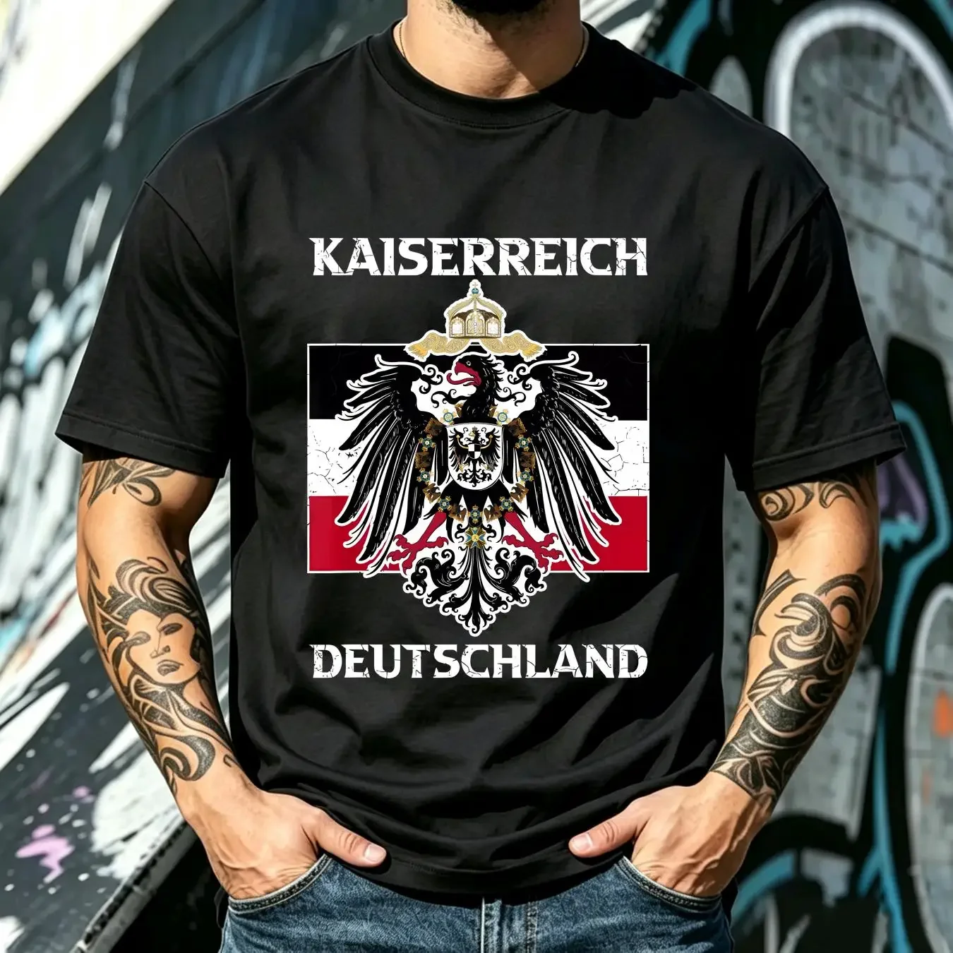washed T Shirt NEW LIMITED German Empire Flag Imperial Germany Size S 5XL vintage Washed Casual Unisex Comfortable homme