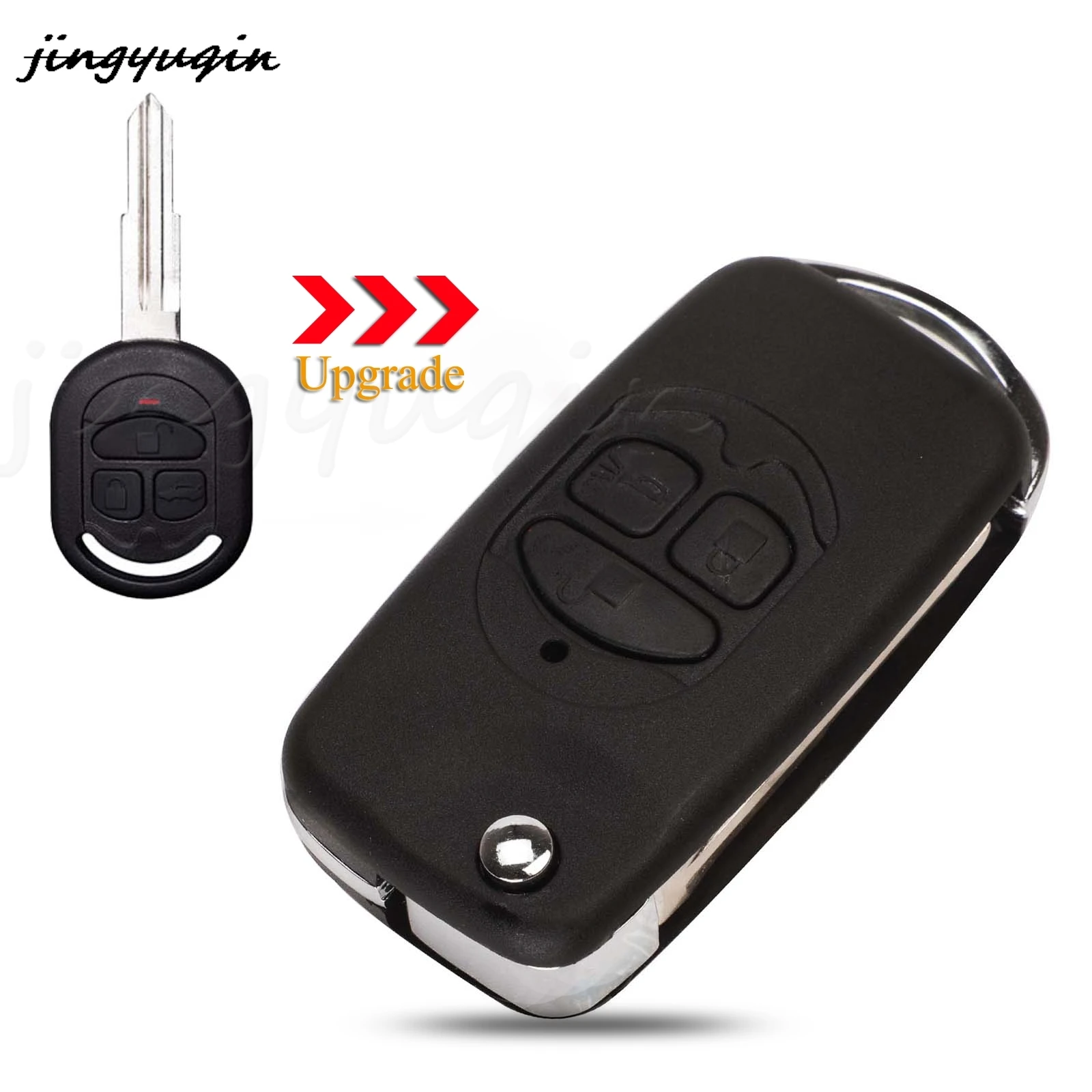 

jingyuqin 3 Buttons Replacement Modified Flip Folding Remote Car Key Shell Case For Chevrolet Buick Excelle 2005-2018