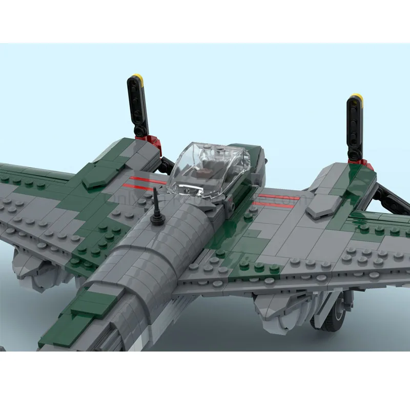 MOC-245547 militar moc avião modelo bloco de construção montagem de partículas espaço lutador diy modelo brinquedo presente conjunto 1258pcsbrick