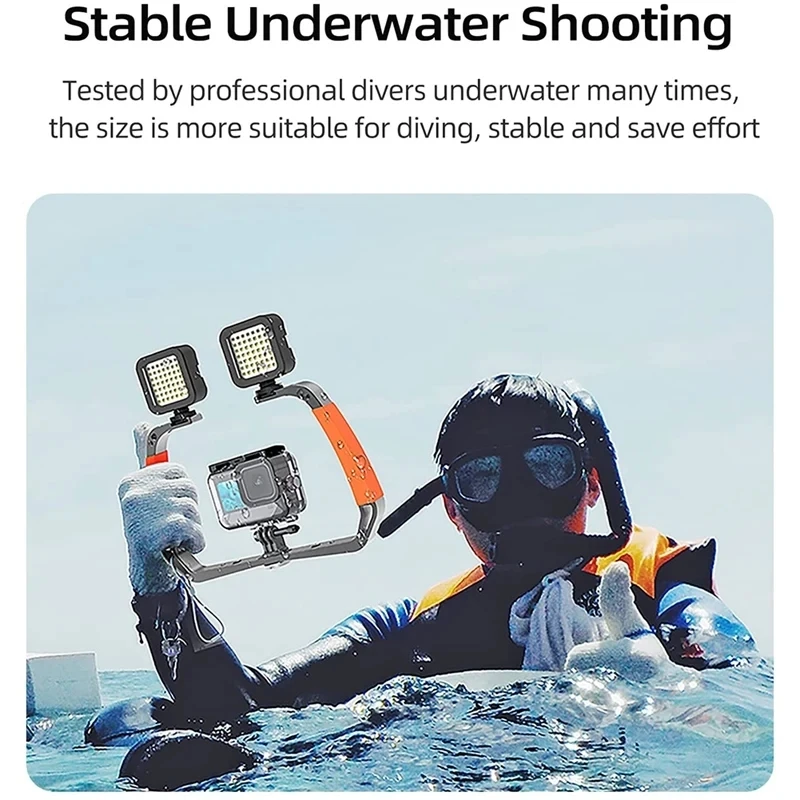 TELESIN Diving Rig Handheld Video Dive Light Stabilizer Tray For Gopro 13 12 11 10 9 DJI Action 5 4 3 Underwater Scuba Accessory