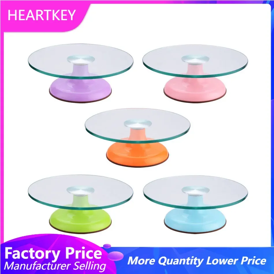 13-inch Cake Turntable Glass Rotary Cake Decorating Tools Cake Rotating Stand Table DIY Baking Tool Decoration Accessories