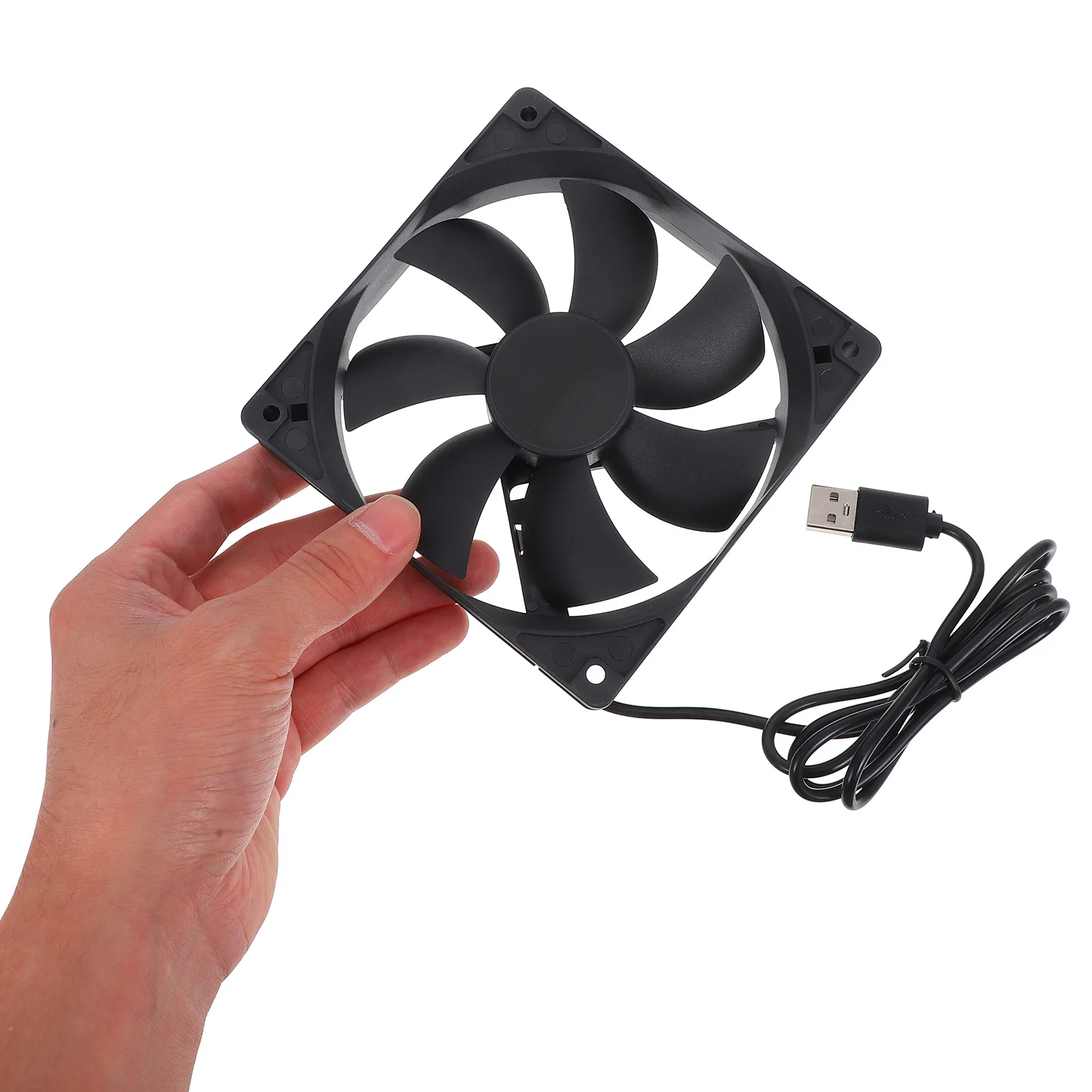 

12Cm Cooling Fan USB Powered Quiet 18Db Low Noise for Box Router Portable Hard Drive High Performance Black