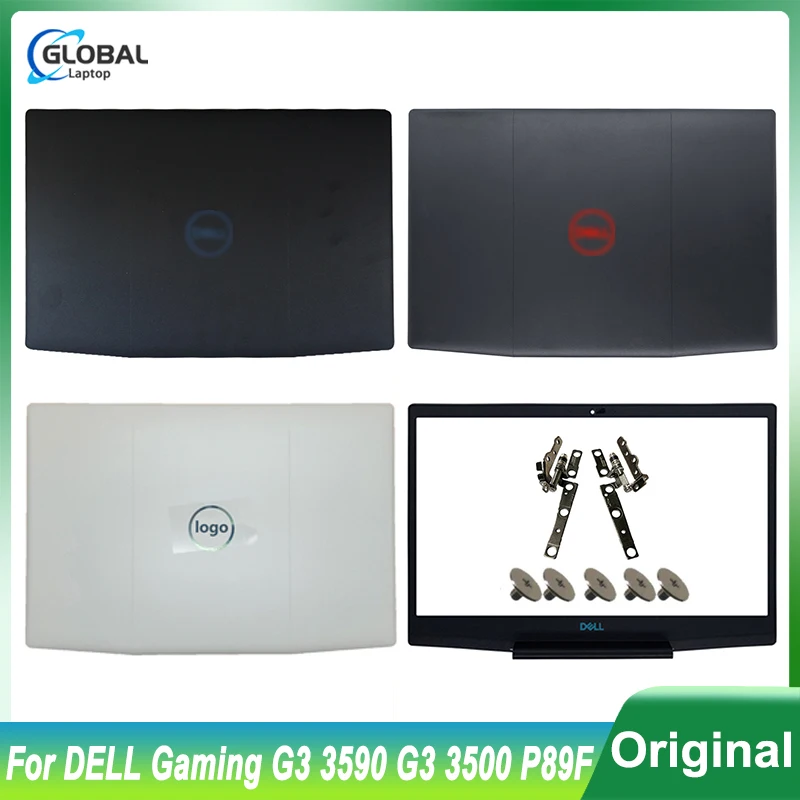 Caso do portátil para DELL Inspiron, Gaming G3 15, 3590, 3500, LCD tampa traseira, dobradiças moldura frontal, azul, vermelho, branco tela superior, tampa traseira, novo