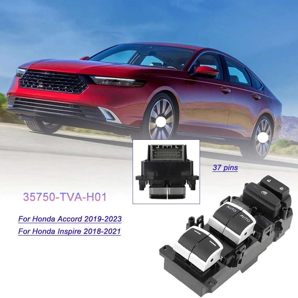 

Для Honda Accord 2019-2023, Inspire 2018-2021: Главный переключатель стеклоподъемника с электроприводом (сторона водителя), номер детали 35750-TVA-H01, автозапчасти