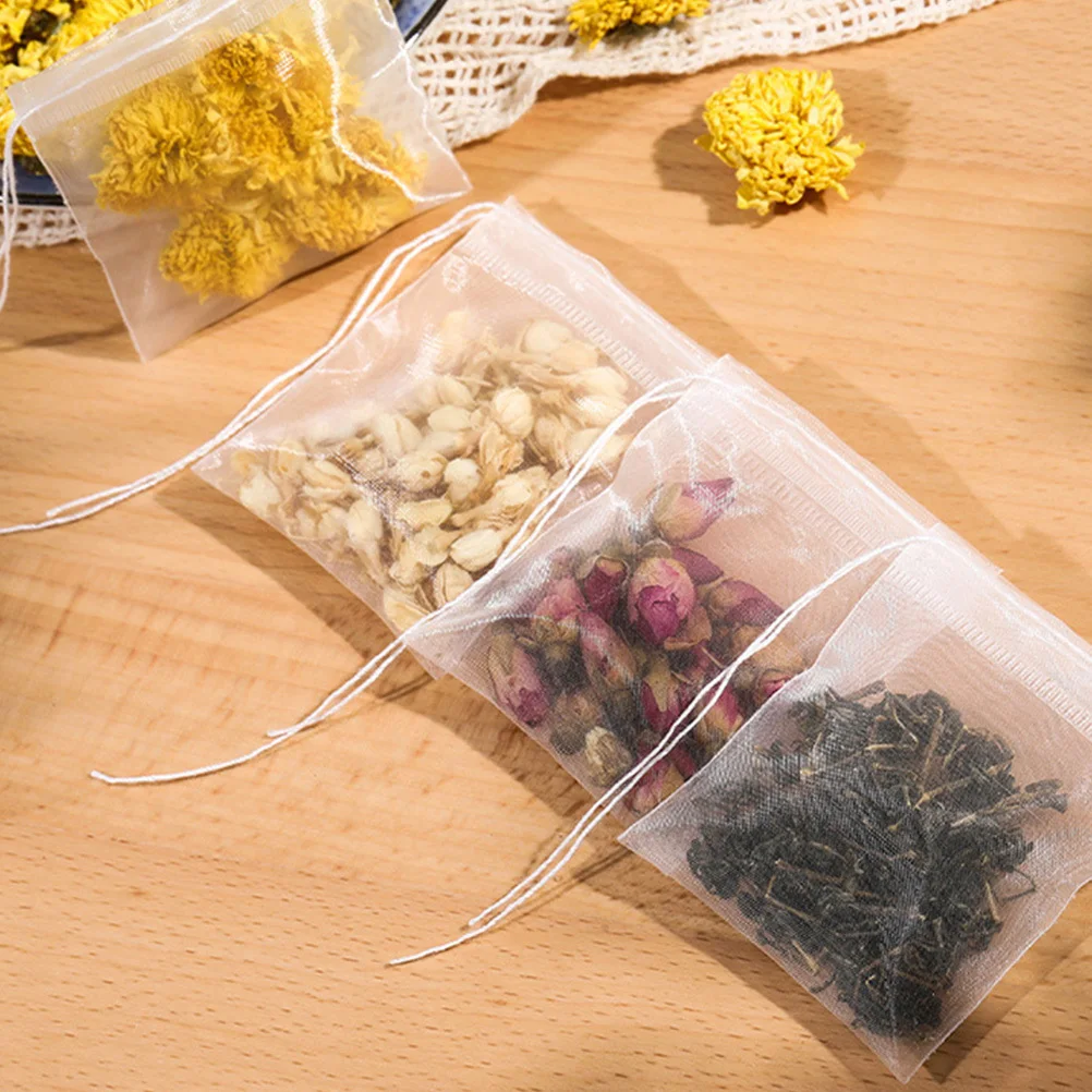 مجموعة واحدة من أكياس فلتر الشاي للاستعمال مرة واحدة، مصفاة متعددة الأغراض برباط لتوابل الشاي السائبة، الطب الصيني، صديقة للبيئة، سهلة الاستخدام #6