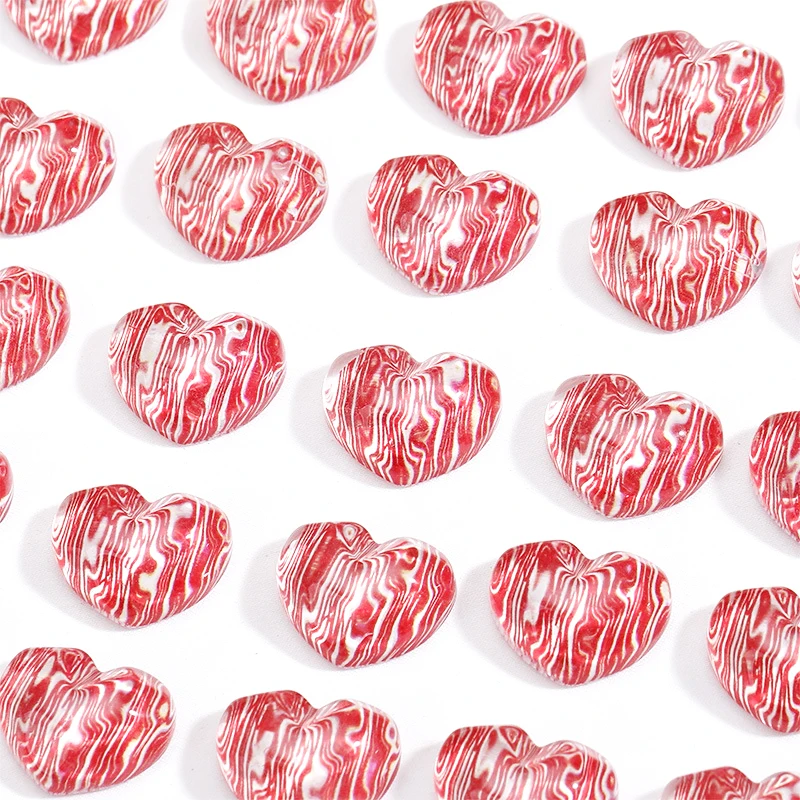 4pcs red fat love water ripple zebra pattern resin patch DIY hand jewelry hair ornament mobile phone case accessories material