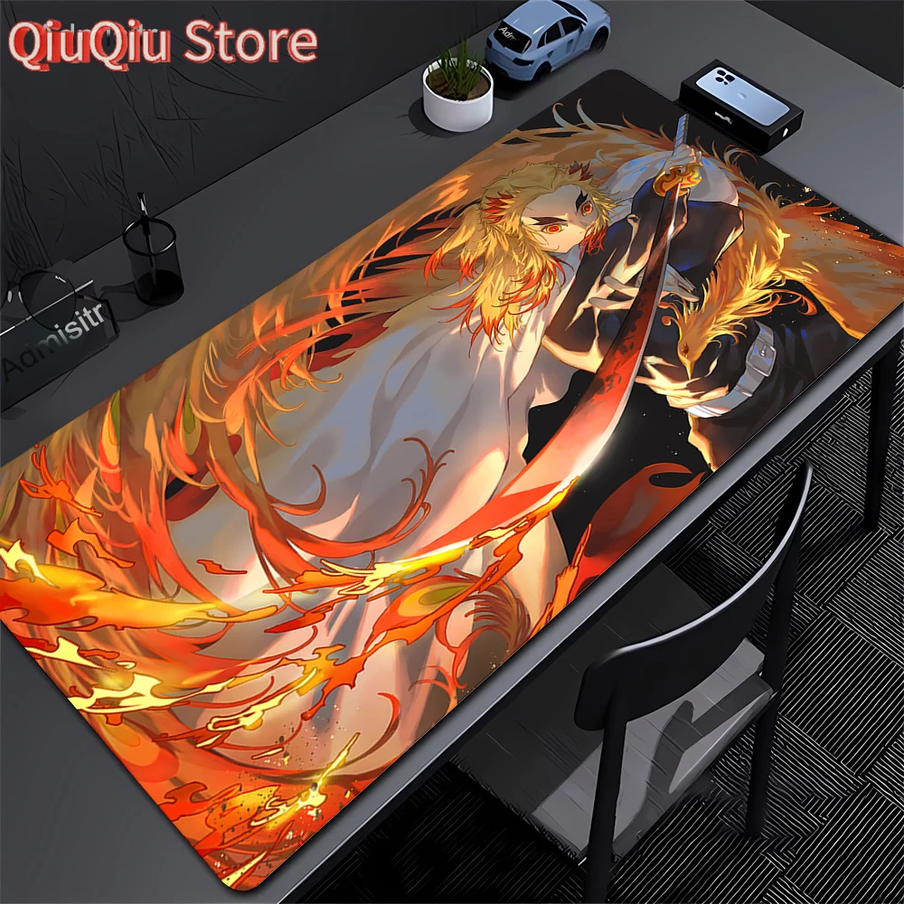 

Mouse Pad Gaming Laptops Keyboard Mat Xxl Pc Desk Protector Deskmat Gamer Mats Anime Demon Slayers Rengoku Kyoujurou Pc Mousepad