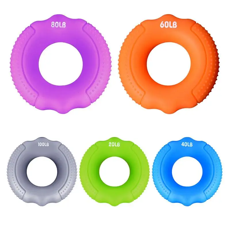 O Hand Gripper Grip Silicone Ring Hand Resistance Band Finger Stretcher-Exercise for Forearm Wrist Training Carpal Hand Trainer