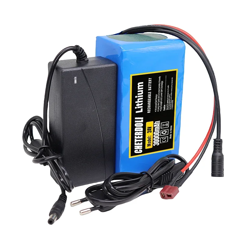 24V 30Ah 7S3P แบตเตอรี่ Li-Ion พร้อม 20A BMS และ 2A Charger-สําหรับสกู๊ตเตอร์ไฟฟ้า/รถเข็น/Mobility 18650 แบตเตอรี่