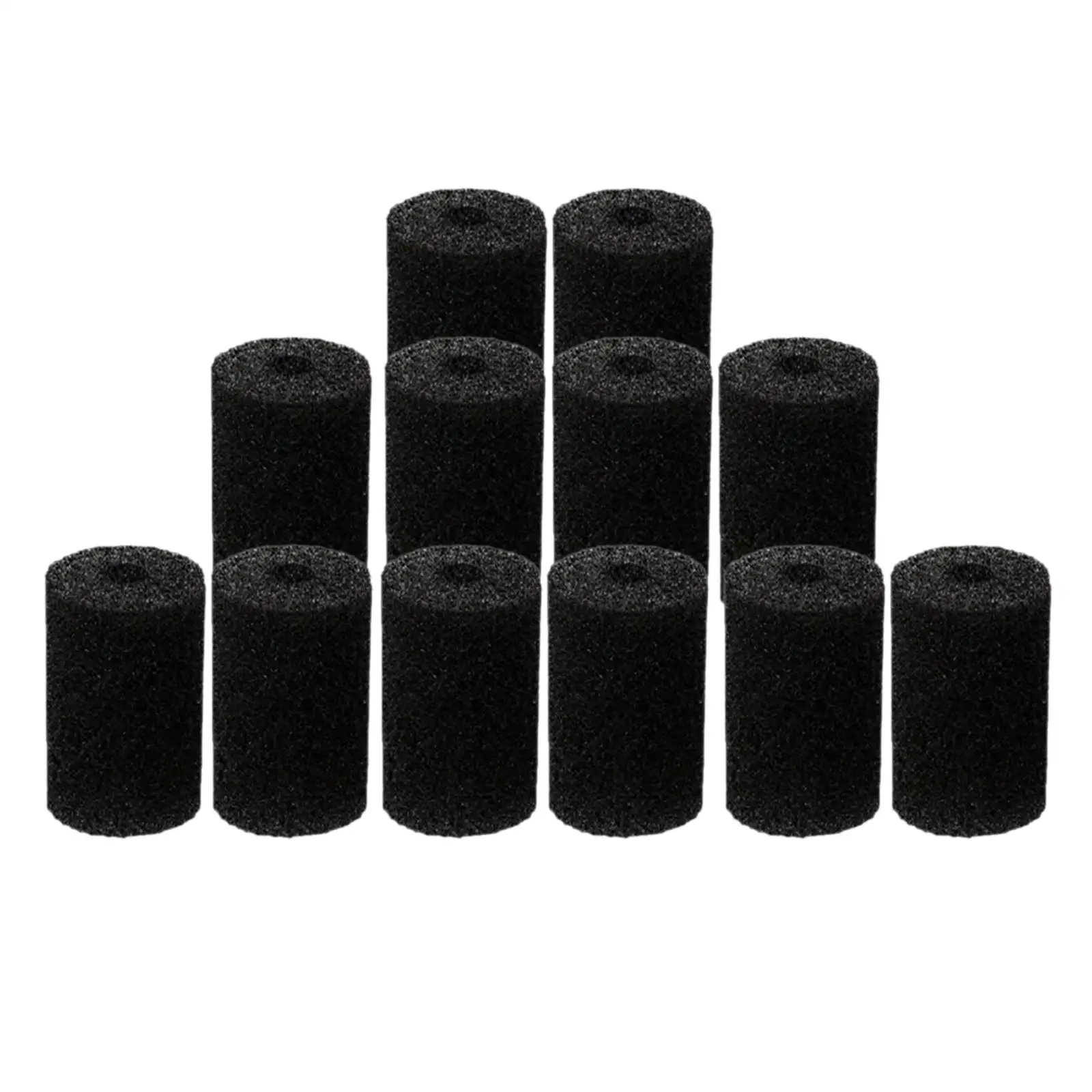 12Pcs Swimming Pool Cleaner Sweep Hose Scrubber High Density Durable Easy Installation Flexible Supply Backup Filter Parts Black