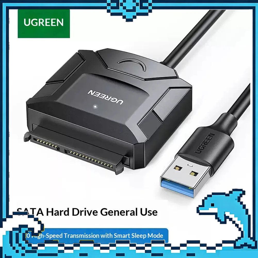 UGREEN 20231 CR108 USB 3.0 to SATA Adapter Cable for 2.5 3.5 Inch HDD SSD Hard Drive