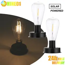 1pc Solar LED Lamp Tungsten Filament Bulb Lamp 2800K Garden Night Light 7/8.5/9cm Fence Lights For Outdoor Lamp Bulbs Decorative