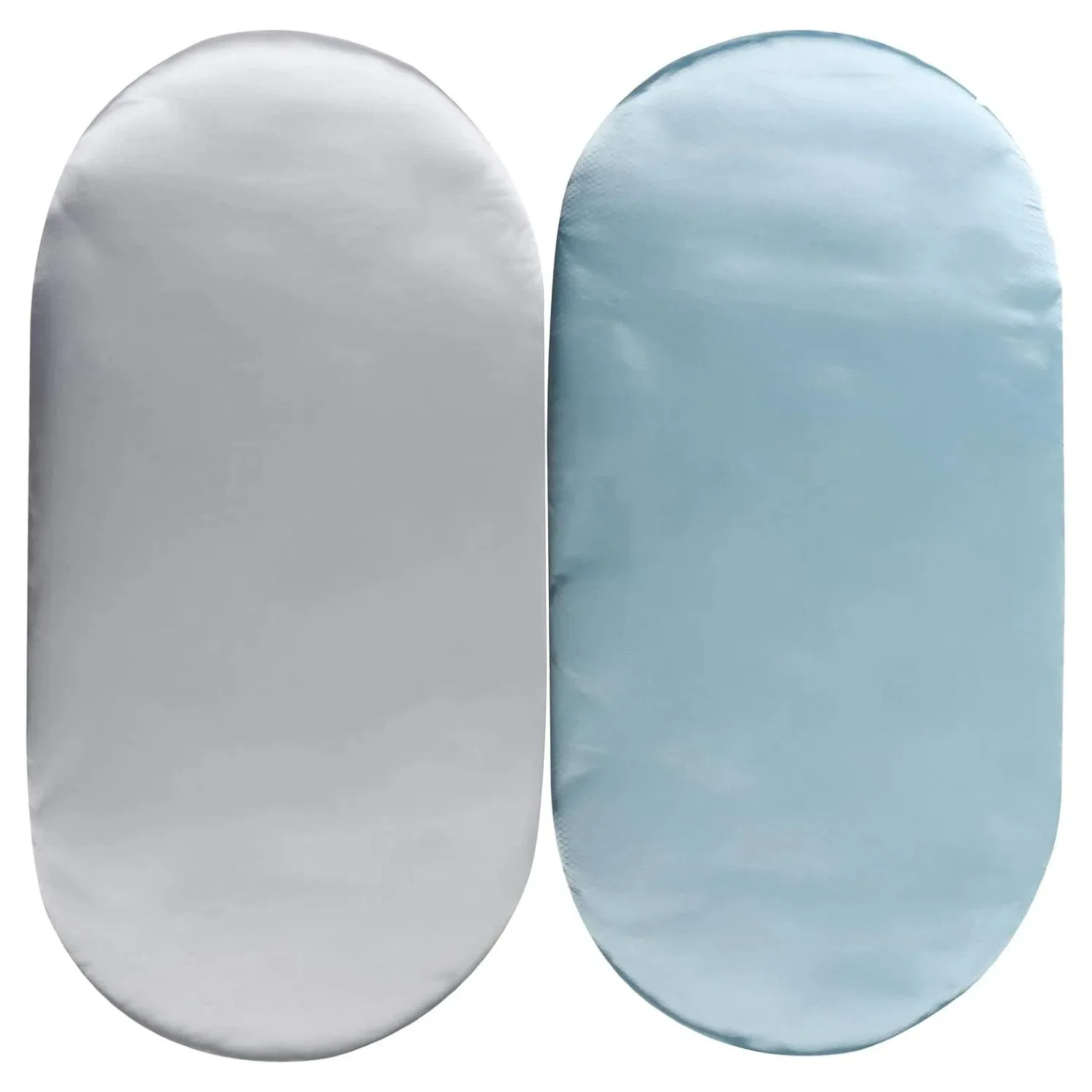 Seprai Keranjang Bayi untuk Anak Perempuan Laki-laki, Satin Cocok untuk Seprai Kasur Keranjang Persegi Panjang Oval Jam Pasir, 33”X16”