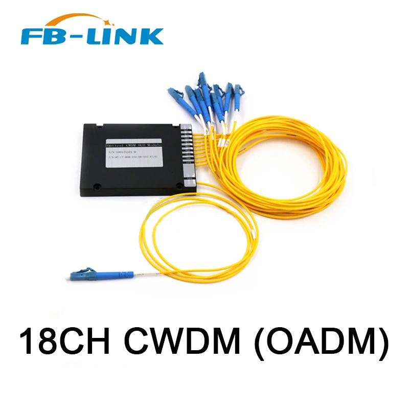 

18CH CWDM Fiber Optic Mux Demux Module Single and dual 1270nm -1610nm 18Way Single Fibre 2.0mm ABS Box with LC Connector Duplex