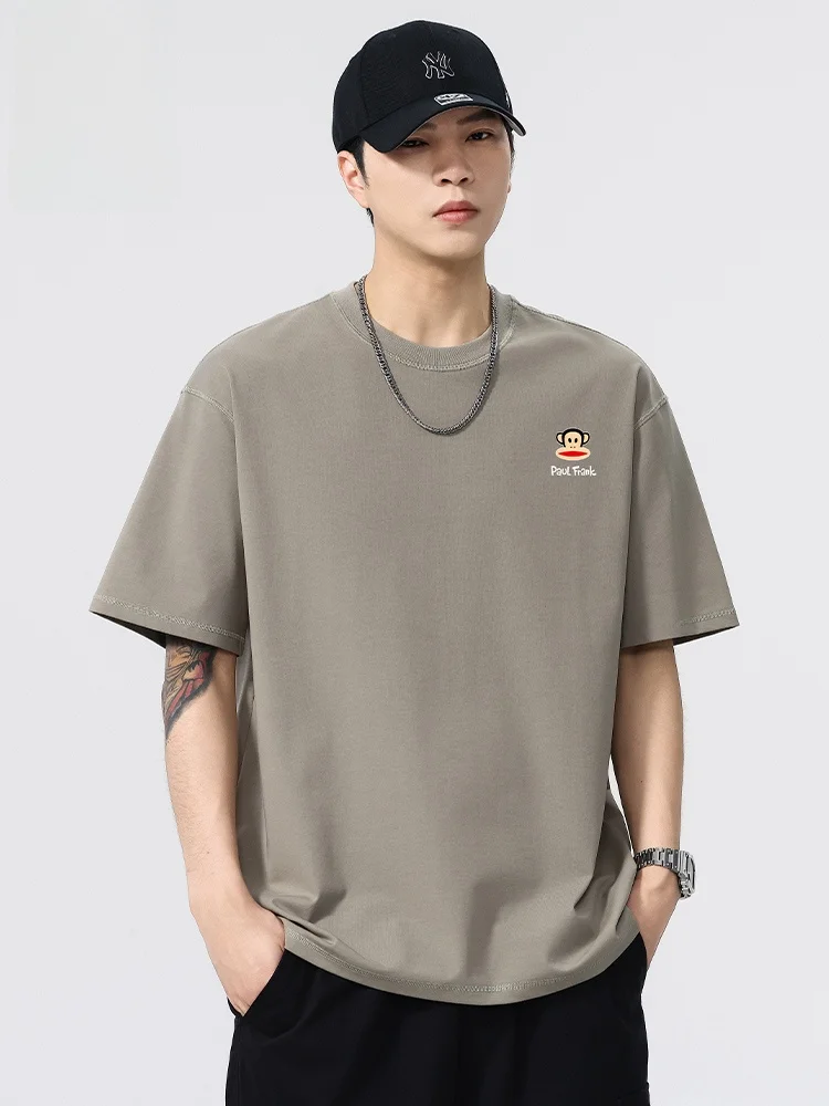 

Футболка Paul Frank Monkey с круглым вырезом и коротким рукавом, тонкая, летняя, прохладная на ощупь, молодежная, модная, из смесового хлопка и полиэстера