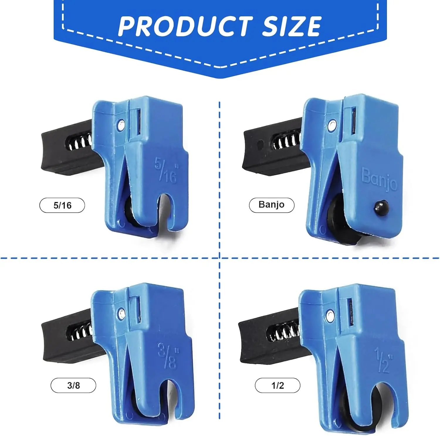 4pcs Car Brake Oil Clamp Pipe Plug Tool Blue Durable Car Brake Oil Pipe Clamp Brake Fluid Nozzle Sealing Clamp Car Accessories