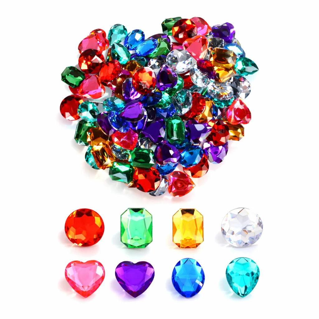 Acrylic Flat-Bottom Diamond Bag Suitable for DIY Decorative Rhinestone Material Kit Includes Adhesive Backing