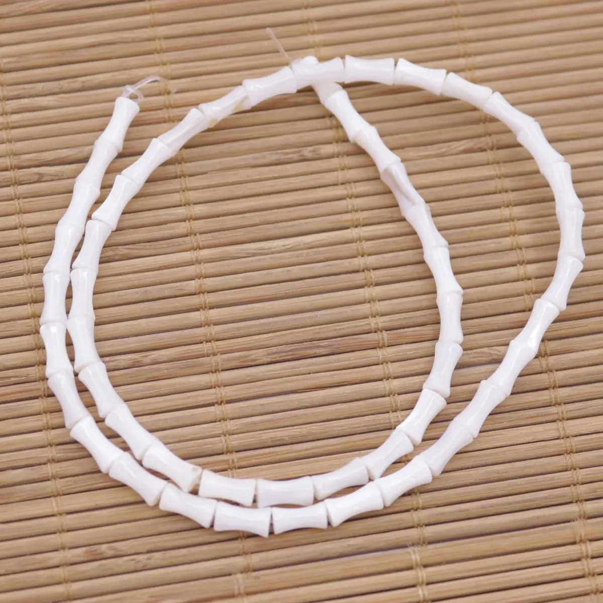 4mmX8mm bamboo Shape Natural White Shell Mother of Pearl 15