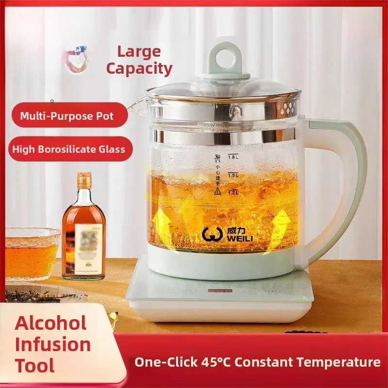 

Большая стеклянная грелка для вина Capaci с подогревом для домашнего использования, многофункциональный бойлер для белого вина, посуда для напитков, корпус из нержавеющей стали