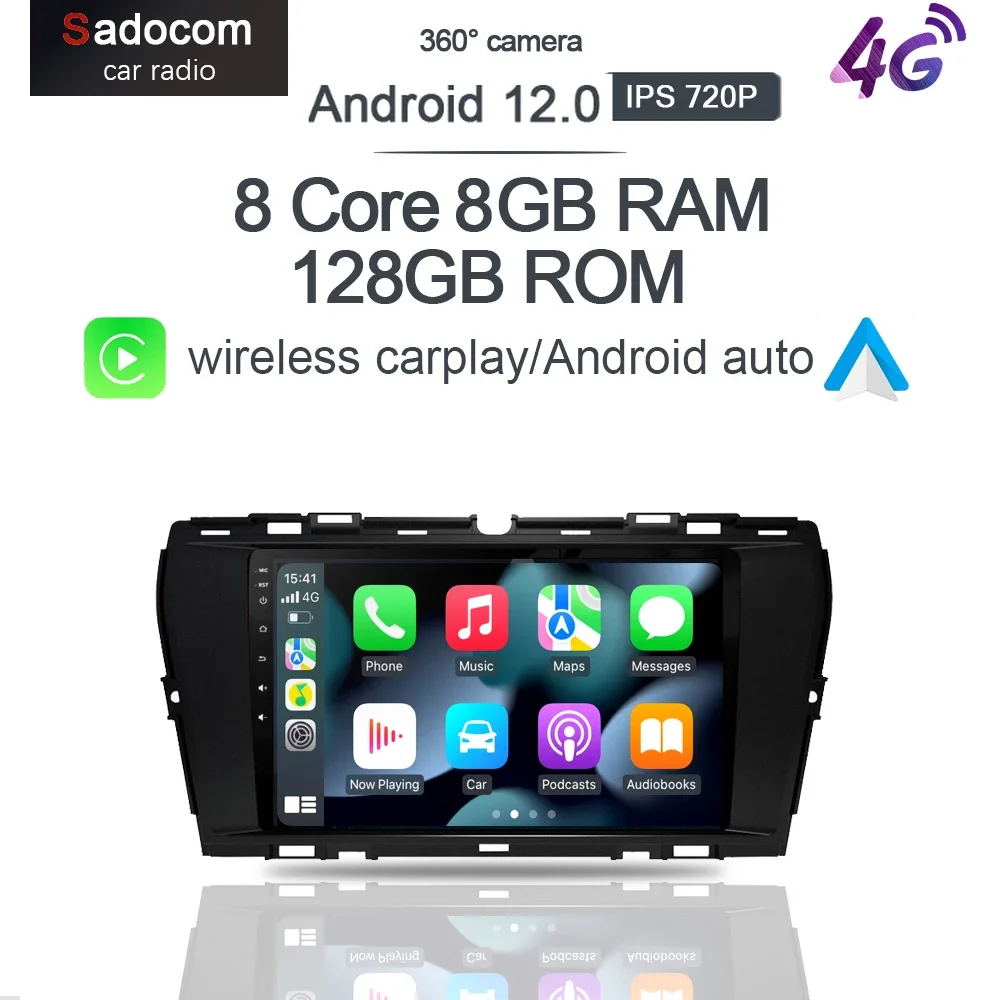 720P Carplay 8G 128Gb DSP Android 12 Car Radio For SsangYong Korando 2019 - 2020 Multimedia Player 4G GPS Stereo autoradio 2 din