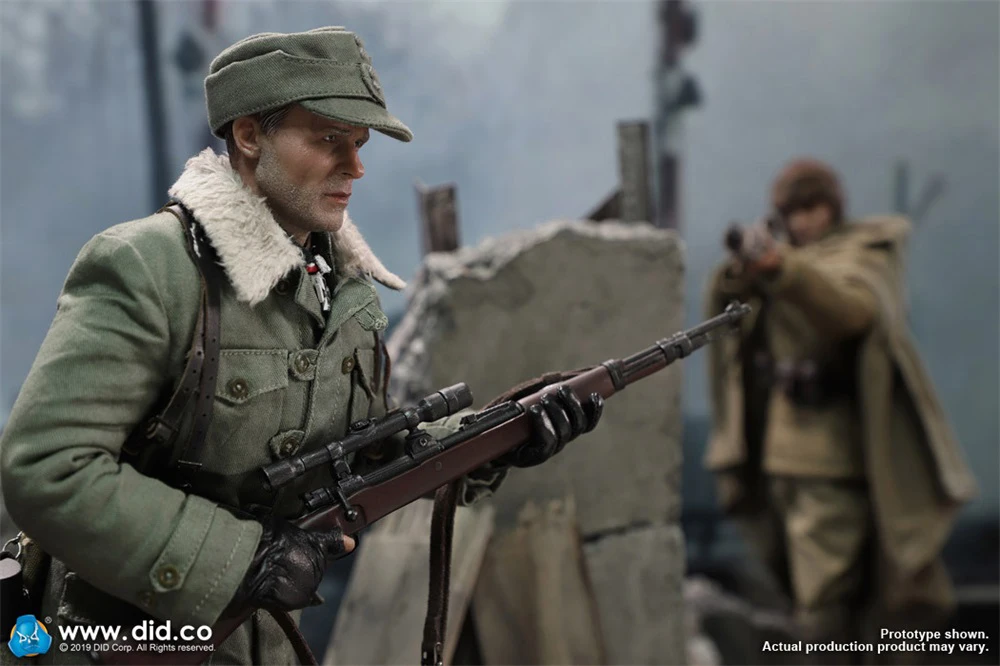 1/6 DID D80138 WWII Series The Enemy Soldier at the Gates Sniper Man Full Set Action Figuer 10th Anniversary Version For Fan