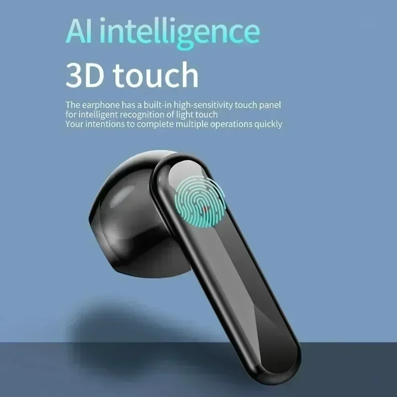 TWS Bluetooth 5.3 Wireless Earbuds with Noise Reduction for Sports and Music Gaming with Charging Case